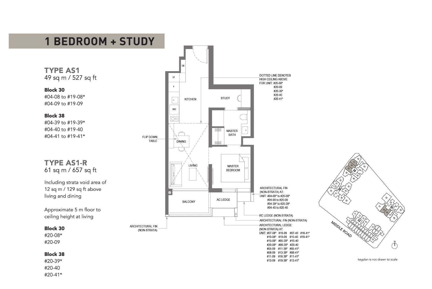 The M 1 Bedroom Floor Plan 3