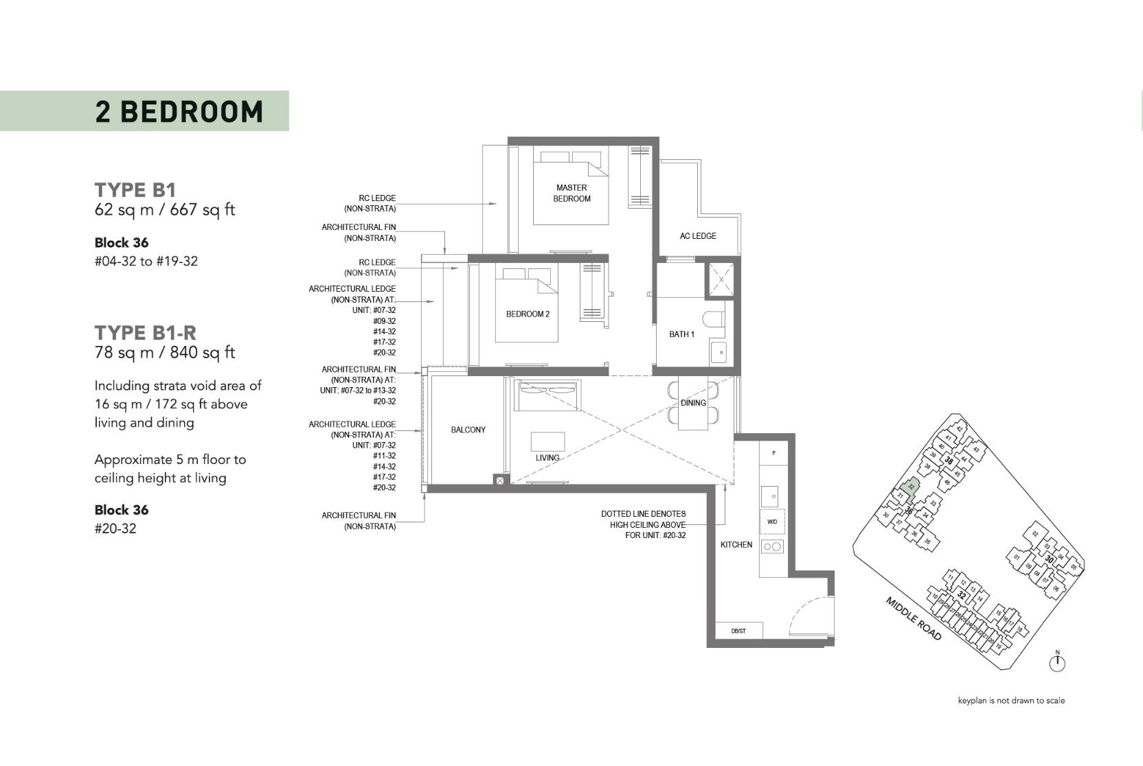 The M 1 Bedroom Floor Plan 5